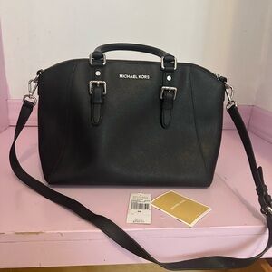 Michael Kors Black Leather Satchel